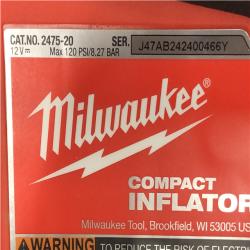 AS-IS  Milwaukee 12-Volt Lithium-Ion Cordless Electric Portable Inflator (Tool-Only)