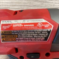 AS-IS Milwaukee FUEL 18V Lithium-Ion Brushless Cordless 1/4 in. Hex Impact Driver (Tool-Only)