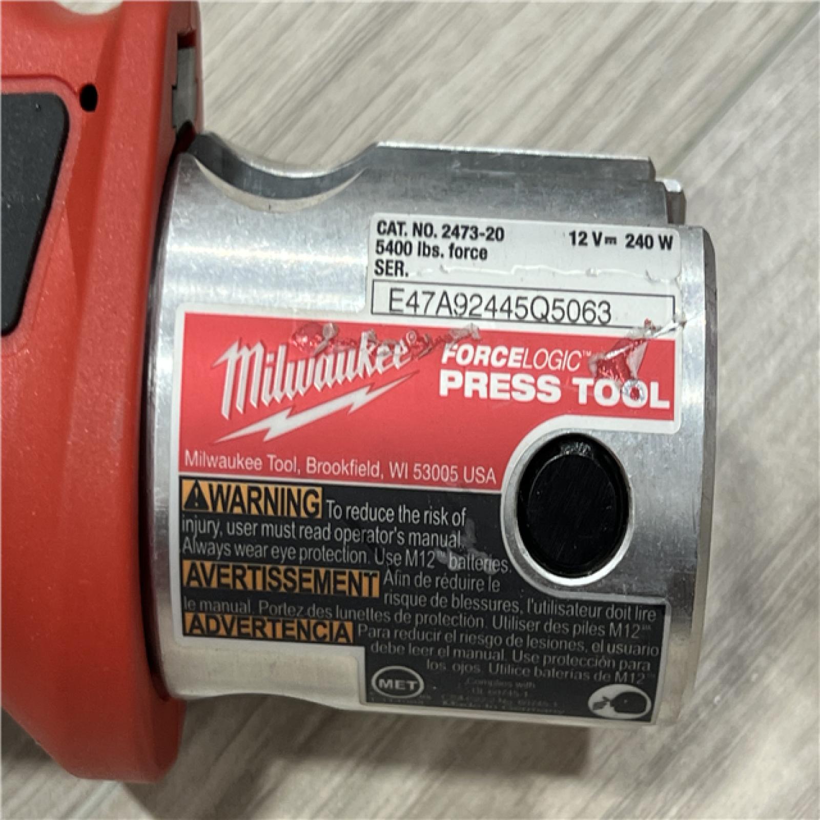 AS-IS Milwaukee M12 12-Volt Lithium-Ion Force Logic Cordless Press Tool Kit