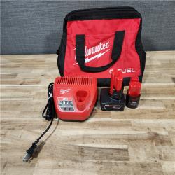 HOUSTON LOCATION - AS-IS Milwaukee  FUEL 12-Volt Lithium-Ion Brushless Cordless Hammer Drill and Impact Driver Combo Kit
