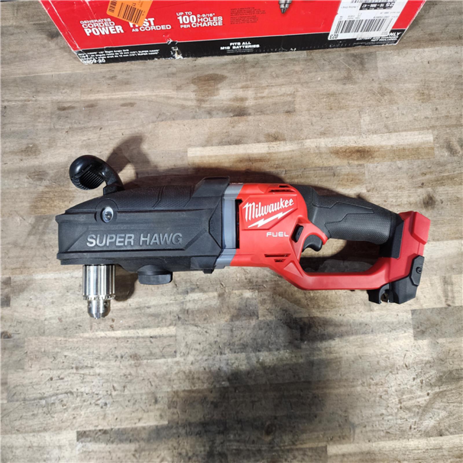 HOUSTON LOCATION - AS-IS Milwaukee M18 18V Fuel 1/2 Right Angle Drill Super Hawg Cordless Lithium-Ion 2809-20 (TOOL ONLY)