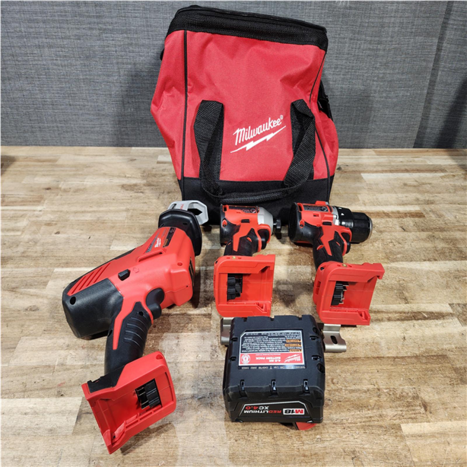 Houston Location AS-IS Milwaukee Drill Driver and Impact Driver and Hackzall and Battery