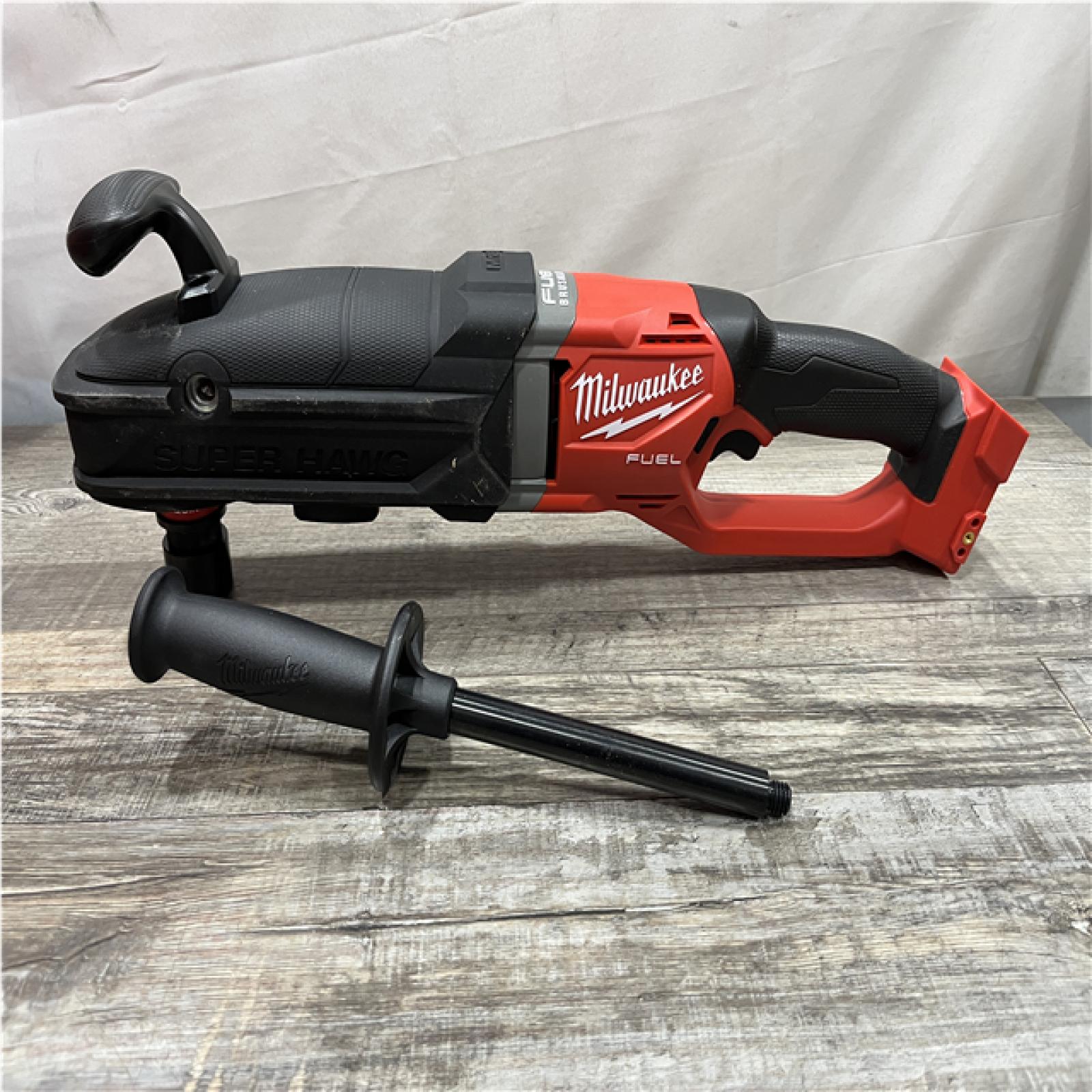 AS-IS Milwaukee FUEL 18V Lithium-Ion Brushless Cordless GEN 2 SUPER HAWG 7/16 in. Right Angle Drill (Tool-Only)