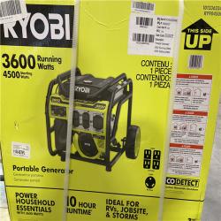 Dallas Location - NEW-  RYOBI 4500-Watt Gasoline Powered Portable Generator