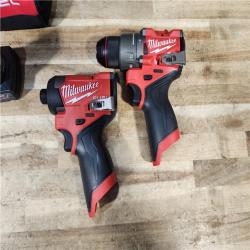 HOUSTON LOCATION - AS - IS Milwaukee FUEL 12-Volt Lithium-Ion Brushless Cordless Hammer Drill and Impact Driver Combo Kit
