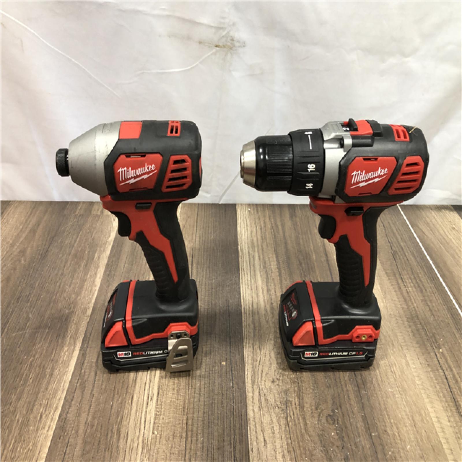 AS-IS Milwaukee 18V Lithium-Ion Cordless Drill Driver/Impact Driver Combo Kit