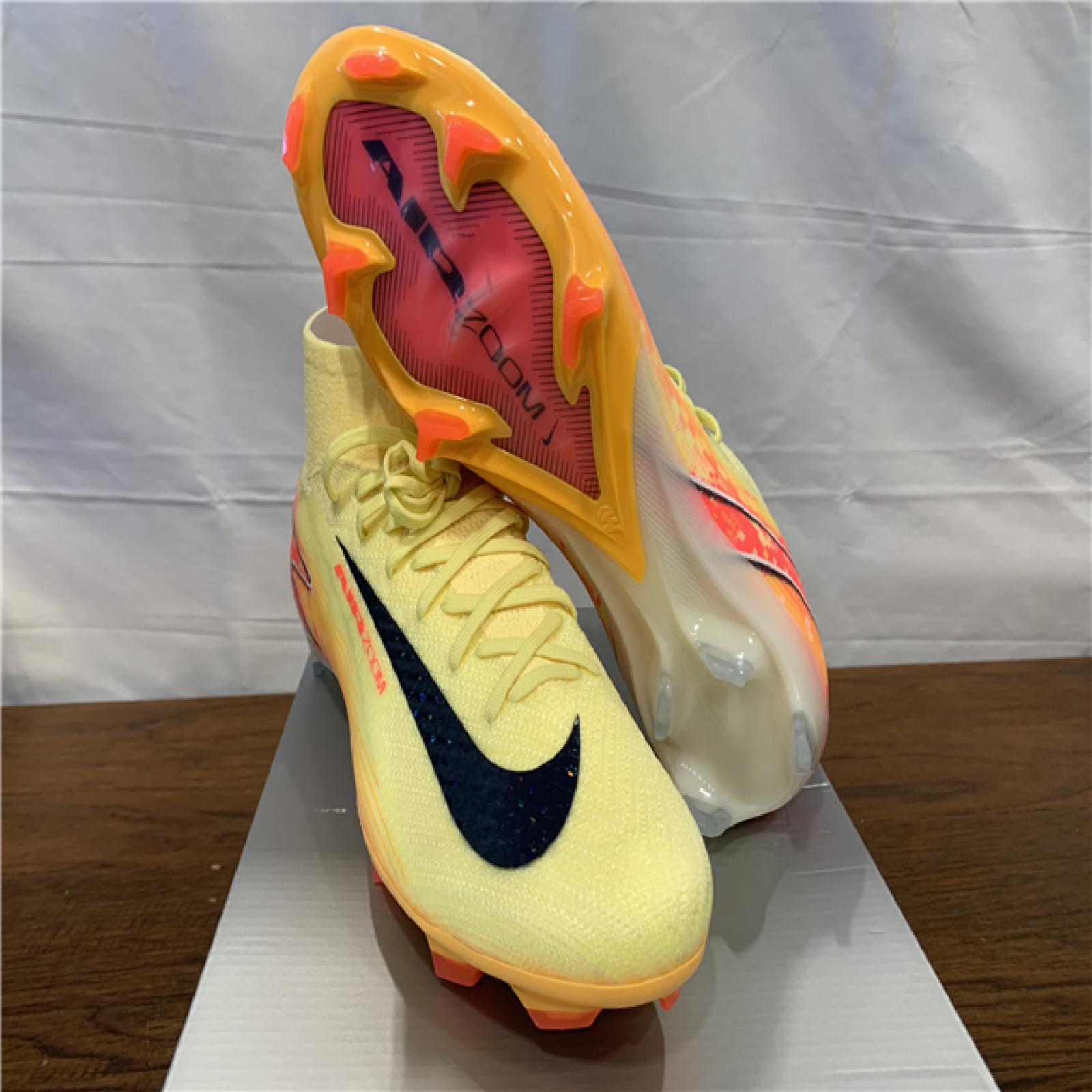 NEW! Nike Zoom Mercurial Superfly 10 Elite KM FG Firm Ground Soccer Cleat Light Laser Orange/Armory Navy-8