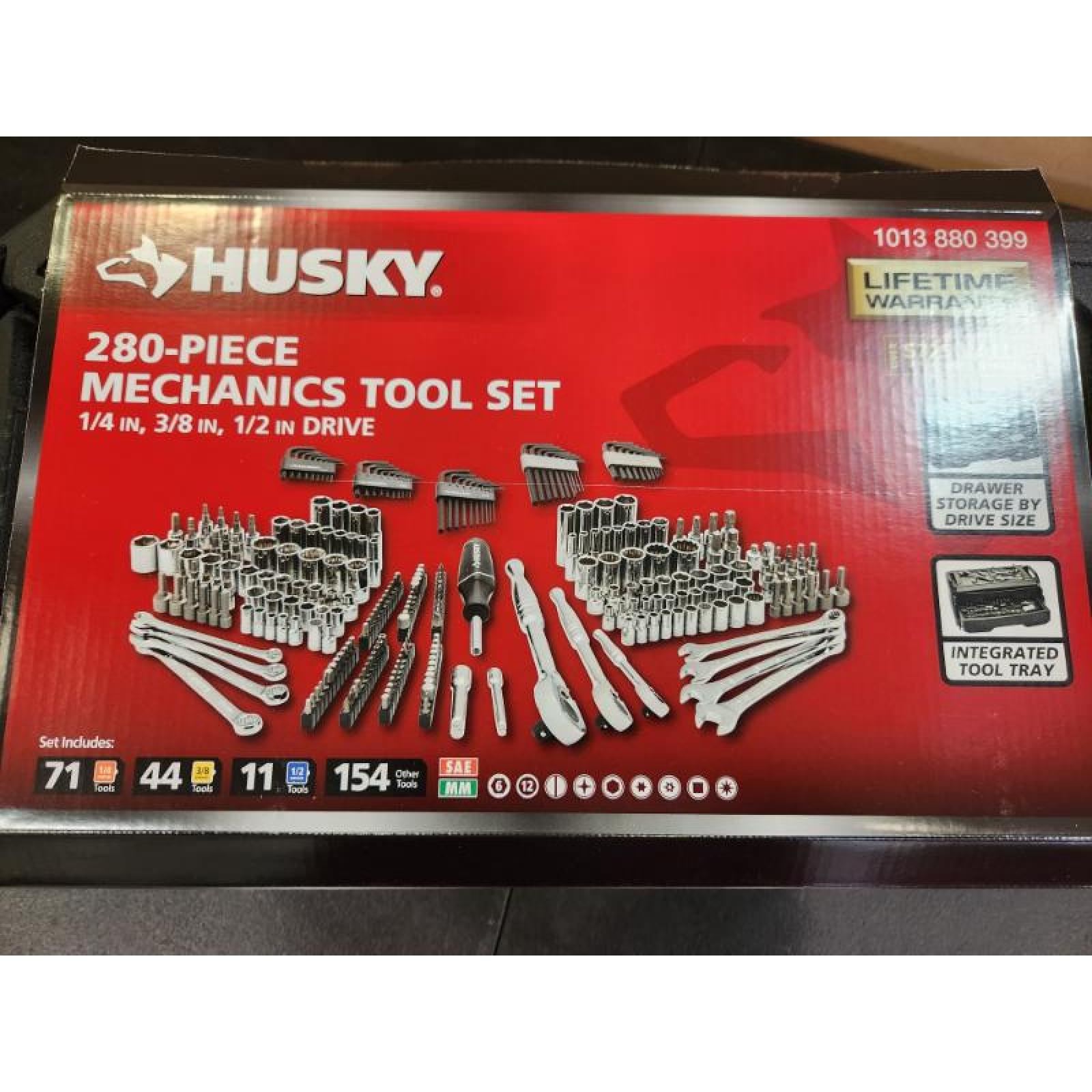 Phoenix NEW Husky 280-Piece SAE/Metric Mechanics Tool Set with Tool Box (SEALED)