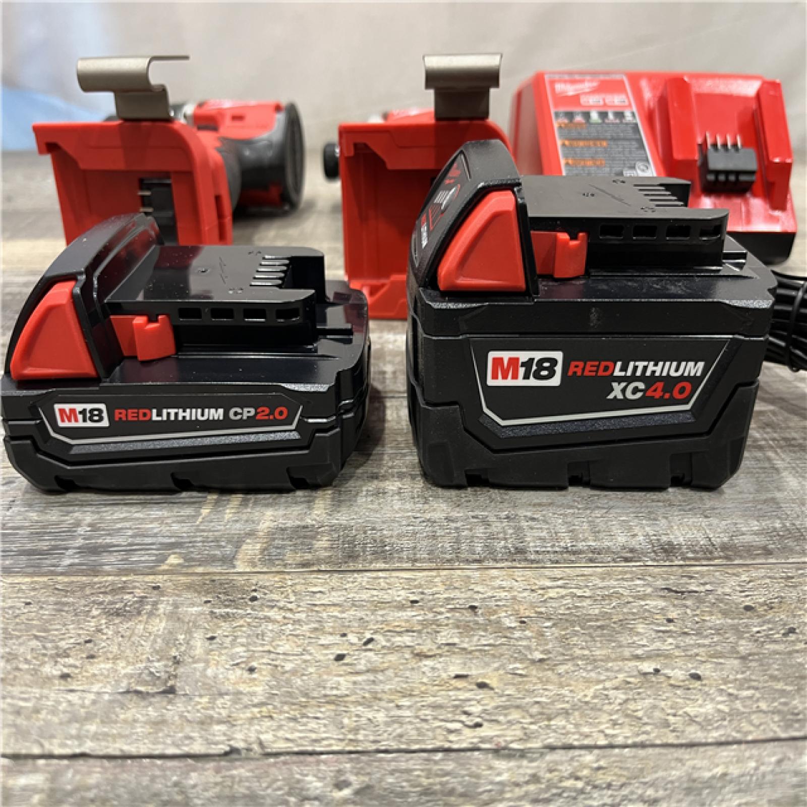AS-IS Milwaukee 18-Volt Lithium-Ion Brushless Cordless Compact Hammer Drill/Impact Combo Kit