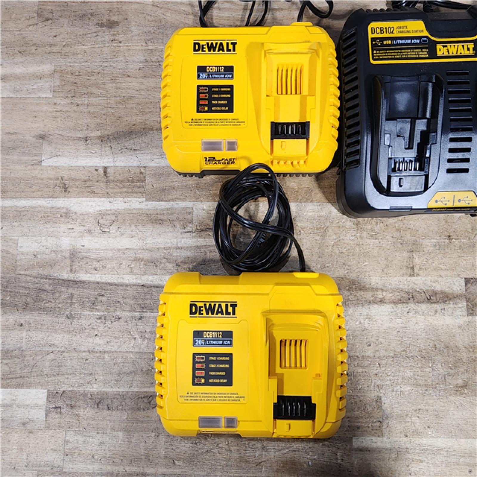 HOUSTON LOCATION - AS - IS DEWALT BATTERY CHARGER PACK QTY - 3