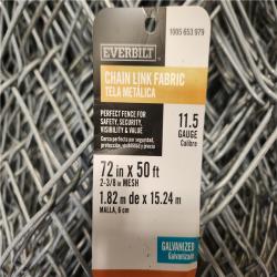 Phoenix AS-IS Everbilt 6 ft. x 50 ft. 11.5- Gauge Galvanized Steel Chain Link Fence Fabric (6 Rolls)