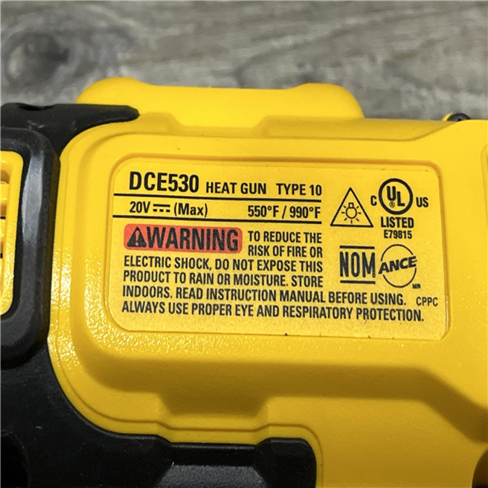 AS-IS DEWALT 20V MAX Cordless Compact Heat Gun with Flat and Hook Nozzle Attachments