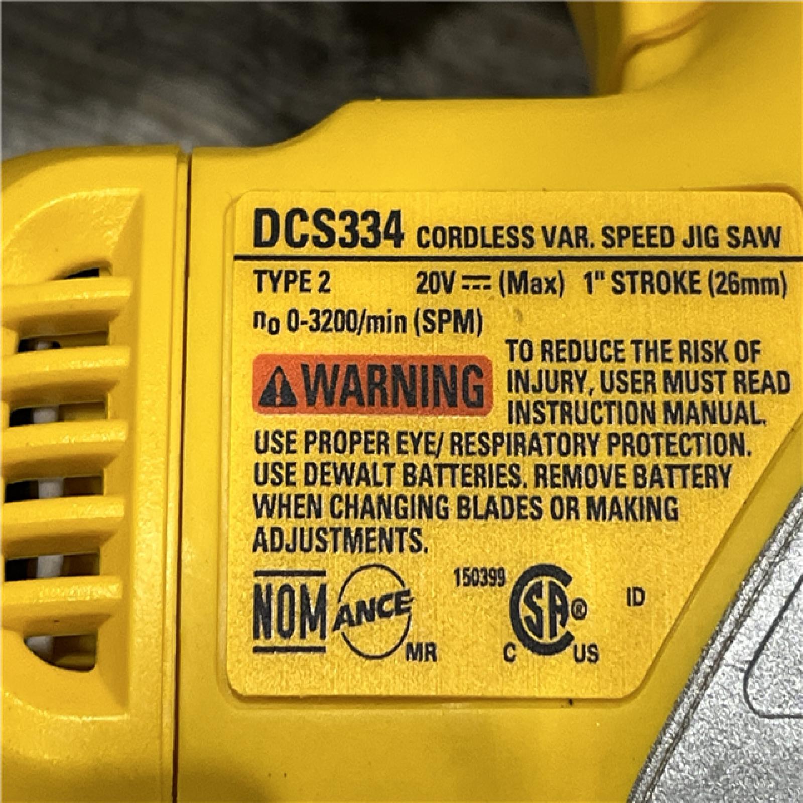 AS-IS DEWALT 20V MAX XR Cordless Brushless Jigsaw (Tool Only)