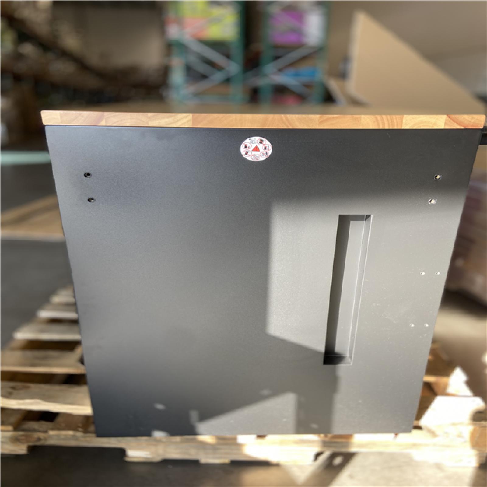 DALLAS LOCFATION - Husky 52 in. W x 25 in. D Heavy Duty 9-Drawer Mobile Workbench Cabinet with Adjustable-Height Hardwood Top in Matte Black