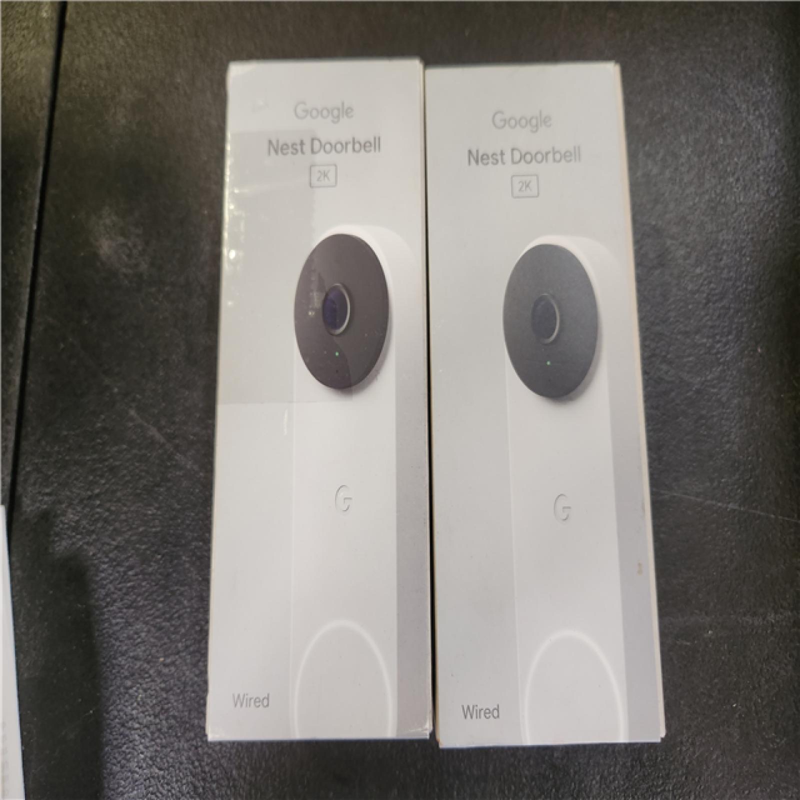 Phoenix AS-IS Google Nest Doorbell (Wired  3rd Gen) - Smart Wi-Fi Video Doorbell Camera (2-Pack)