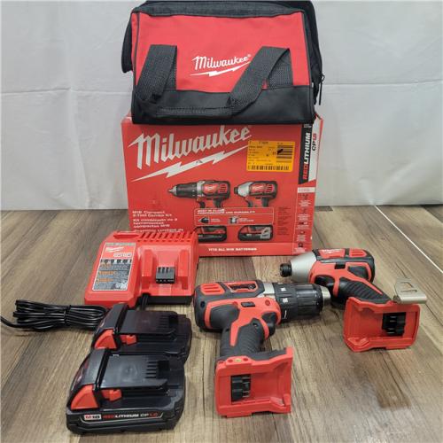 AS-IS Milwaukee M18 18V Cordless Brushed 2 Tool Drill/Driver and Impact Driver Kit