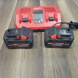 AS-IS M18 18-Volt Lithium-Ion REDLITHIUM FORGE Starter Kit with Two XC 8.0 Ah Battery and Dual Bay Rapid Charger