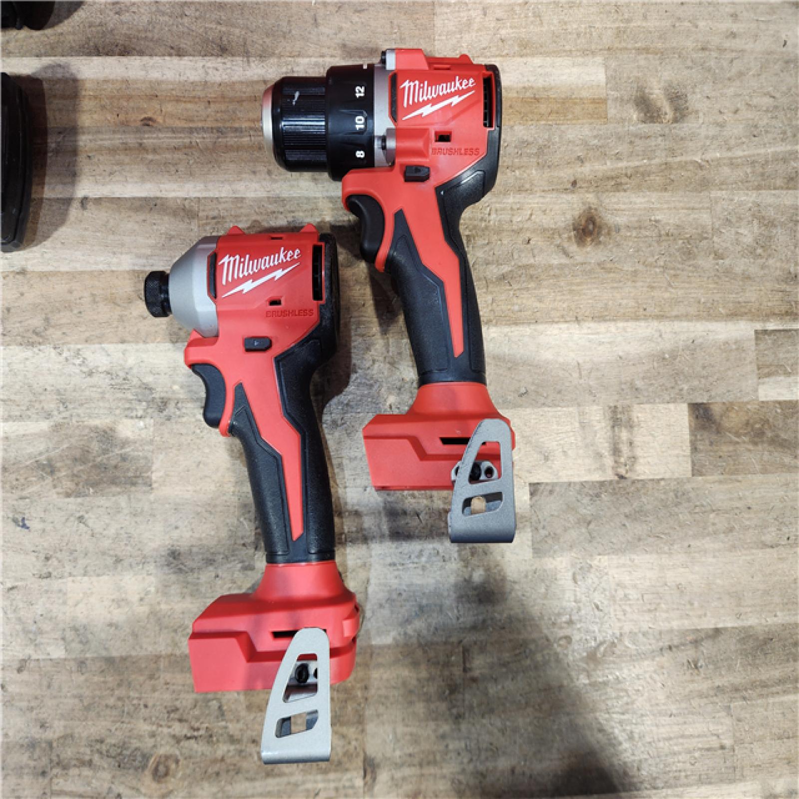 HOUSTON LOCATION - AS-IS Milwaukee 18V Lithium-Ion Brushless Cordless Compact Drill/Impact Combo Kit