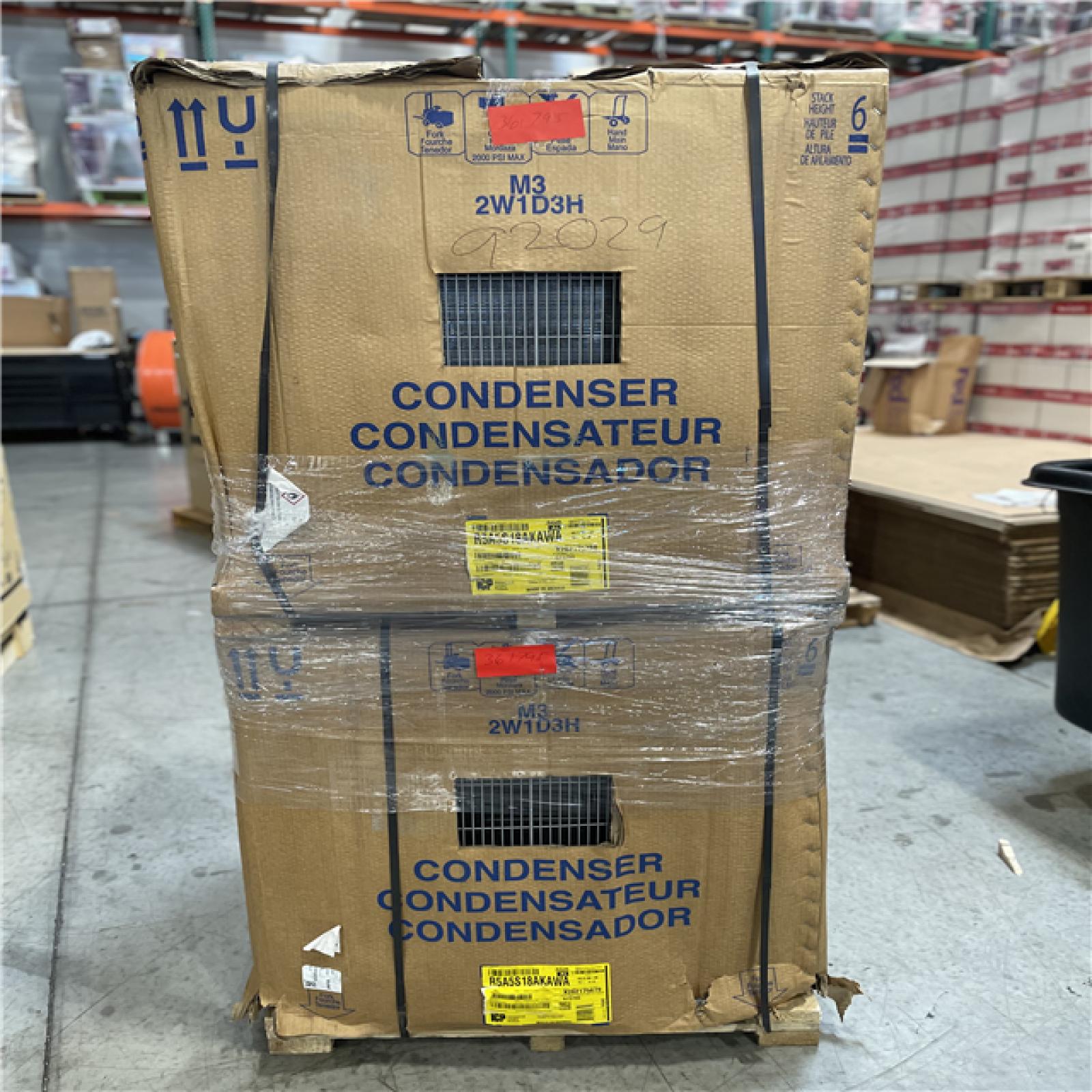 DALLAS LOCATION- AS-IS SMARTCOMFORT BY CARRIER 1.5 TON 14.3 SEER2 CONDENSOR PALLET (2 UNITS)