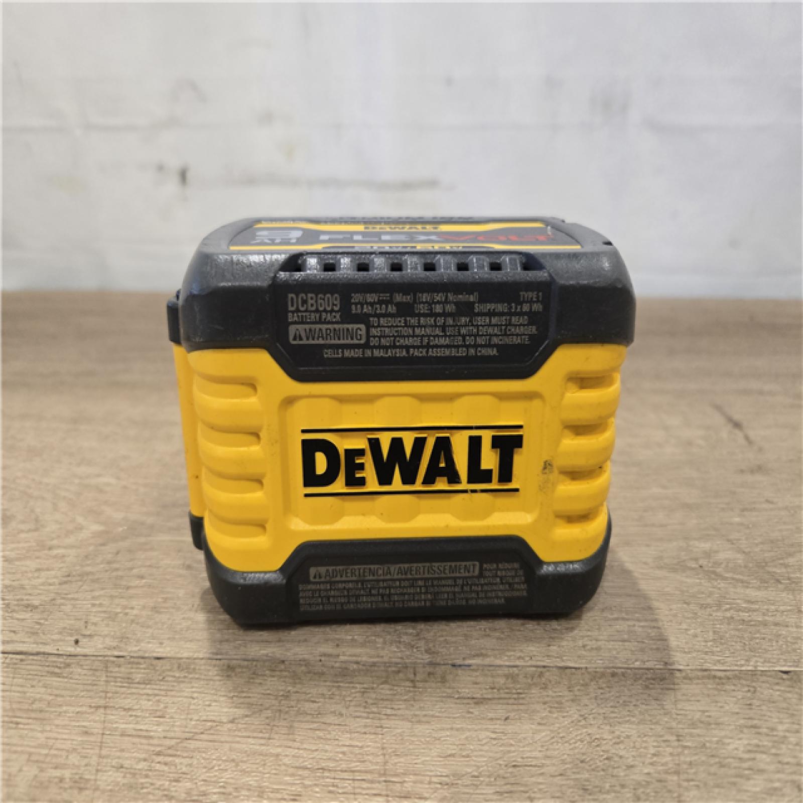 AS-IS DEWALT FLEXVOLT 20V/60V MAX Lithium-Ion 9.0Ah Battery