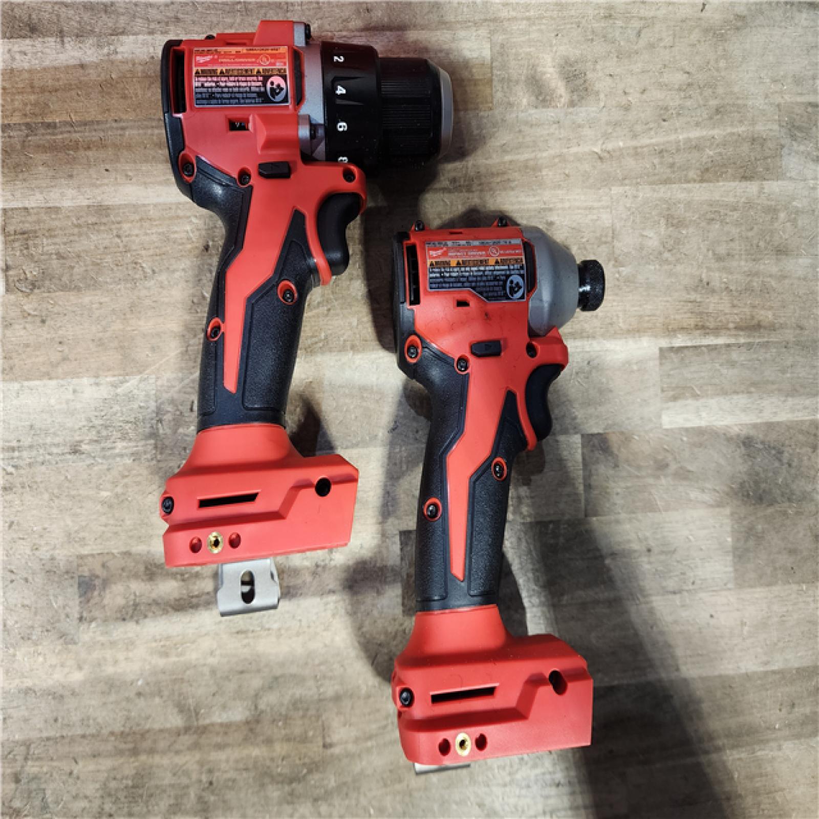 HOUSTON LOCATION - AS-IS Milwaukee M18 18V Lithium-Ion Brushless Cordless Compact Drill/Impact Combo Kit (2-Tool) W/(2) 2.0 Ah Batteries  Charger & Bag