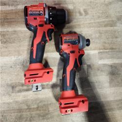HOUSTON LOCATION - AS-IS Milwaukee M18 18V Lithium-Ion Brushless Cordless Compact Drill/Impact Combo Kit (2-Tool) W/(2) 2.0 Ah Batteries  Charger & Bag