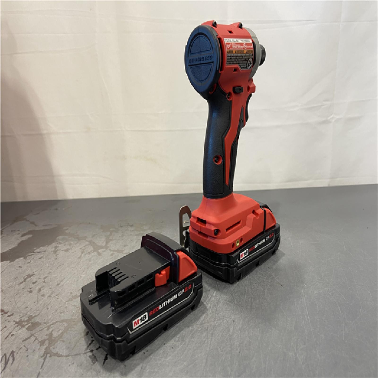 AS-IS - Milwaukee M18 18V Lithium-Ion Brushless Cordless 1/4 in. Impact Driver Kit