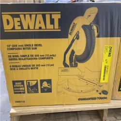 NEW- DeWalt 15 Amp Corded 12 in. Single Bevel Compound Miter Saw