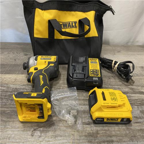 AS-IS DEWALT Atomic 20V Max Lithium-Ion Brushless Cordless Compact 1/4 in. Impact Driver Kit