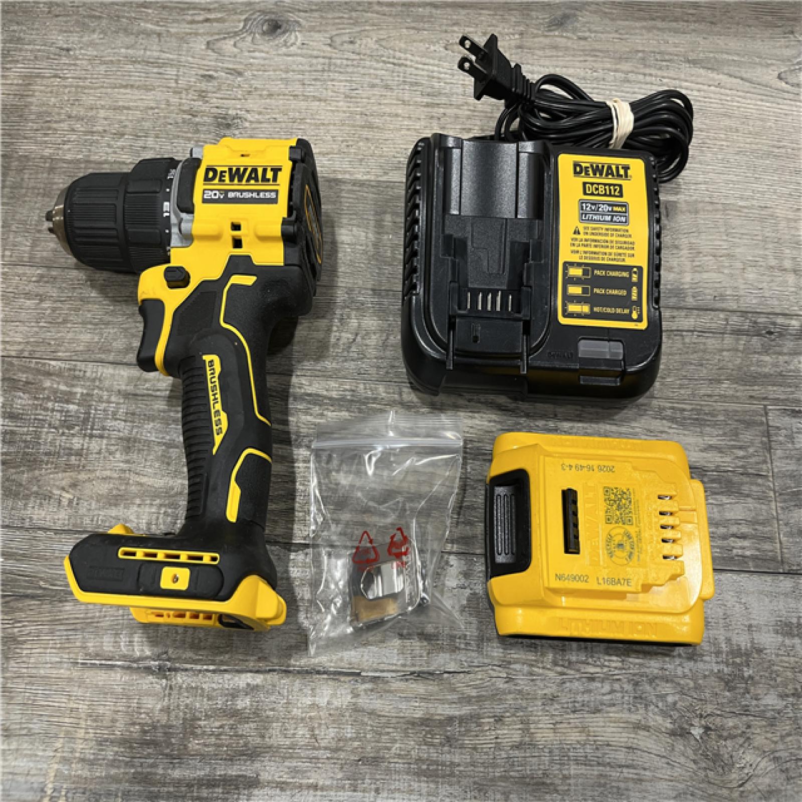 AS-IS DEWALT Atomic 20V Lithium-Ion Cordless Compact 1/2 in. Drill/Driver Kit
