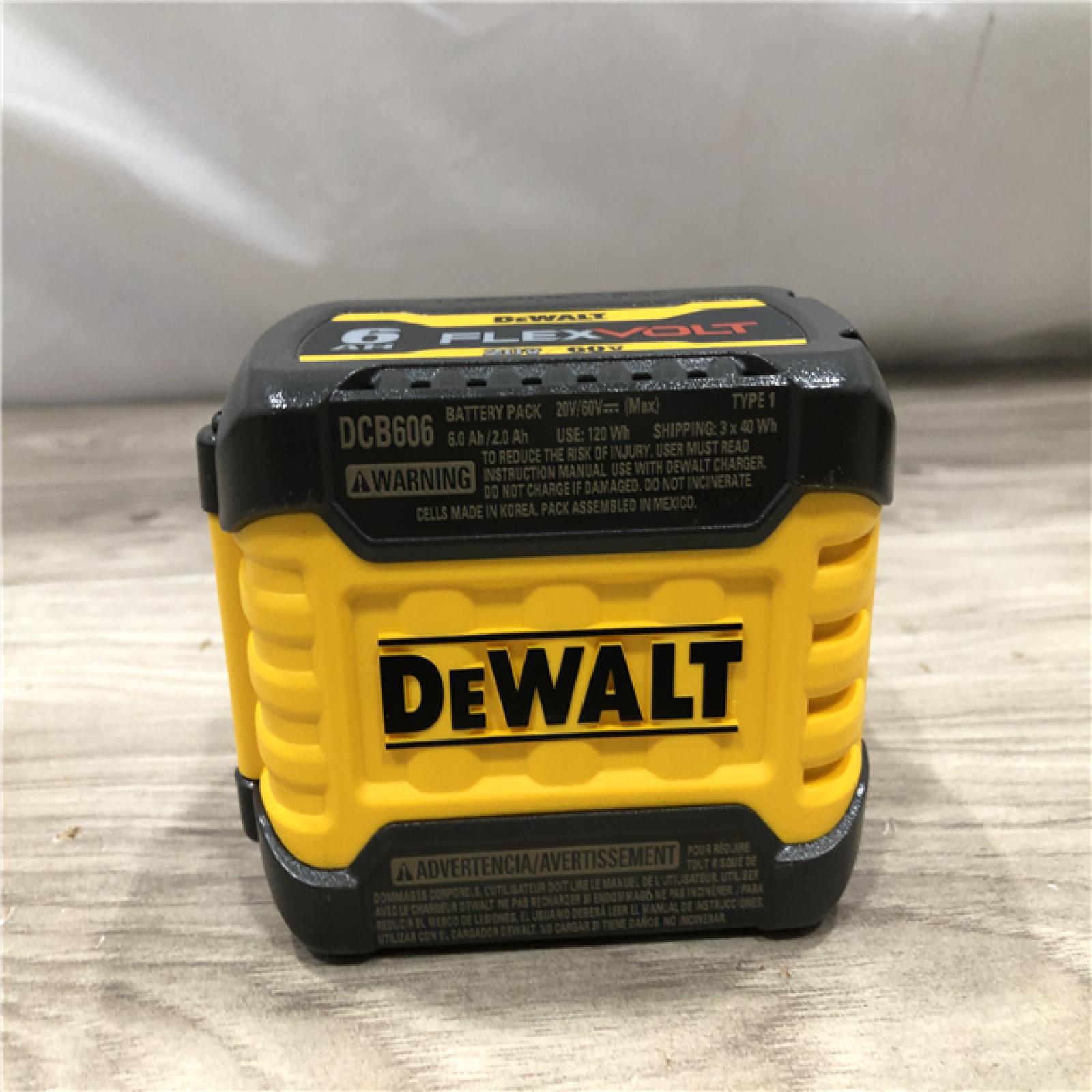 AS-IS DEWALT FLEXVOLT 20V/60V MAX Lithium-Ion 6.0Ah Battery Kit