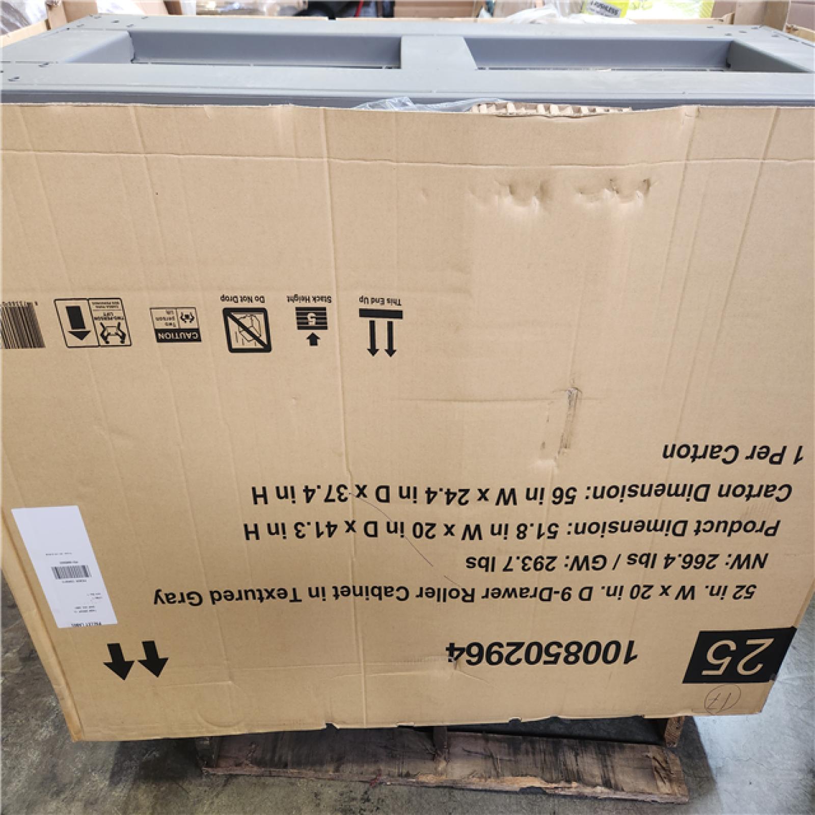 Phoenix AS-IS Husky Heavy-Duty 52 in. W 15-Drawer Matte Gray Steel Rolling Tool Chest Combo