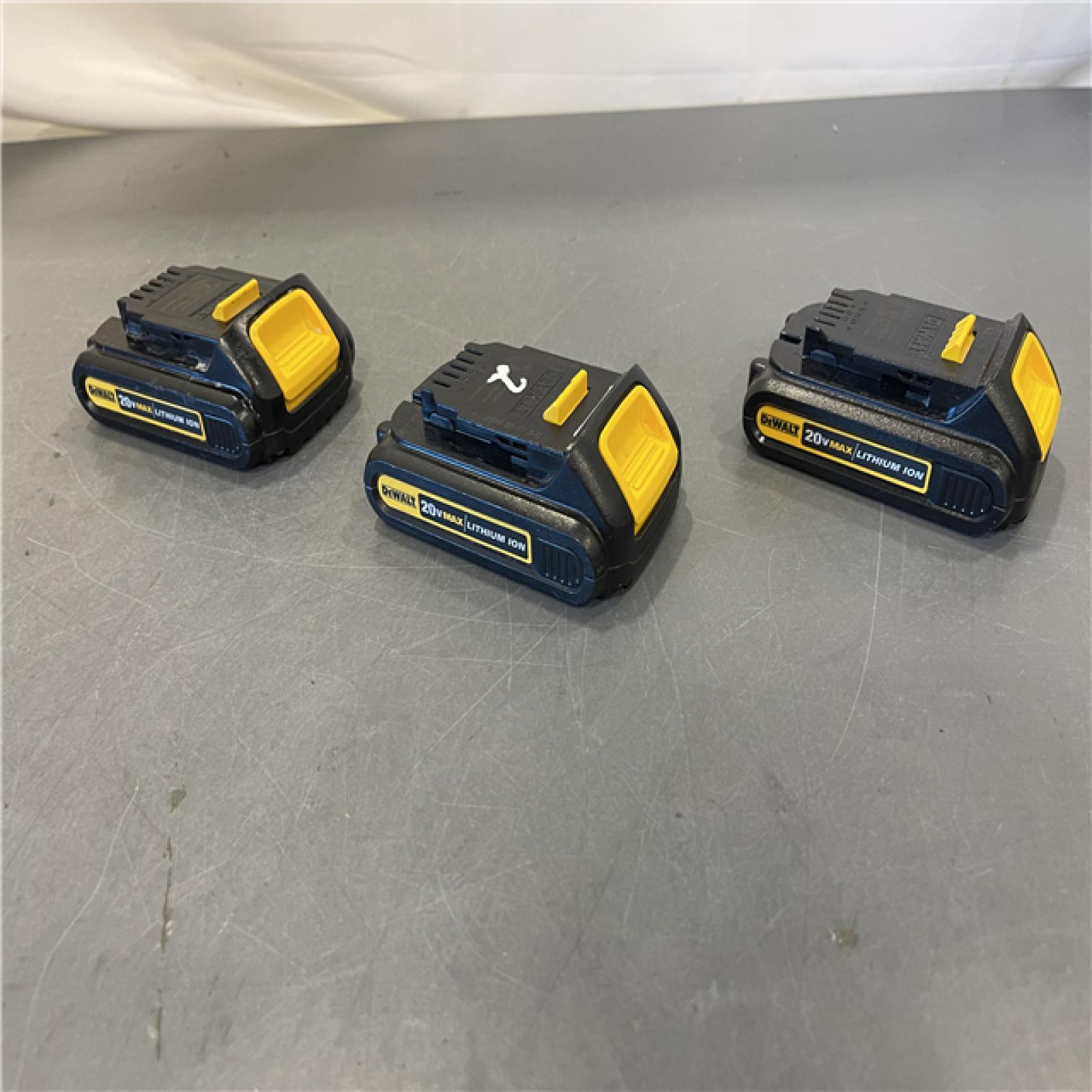 AS-IS DeWalt 20V MAX Lithium-Ion 1.5Ah Compact Battery Pack (3-Pack)