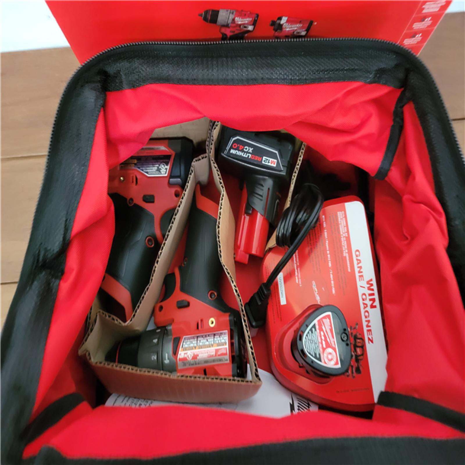 California NEW Milwaukee M12 Fuel 2-Tool Combo Kit  Includes (2) Batteries  Charger & Bag
