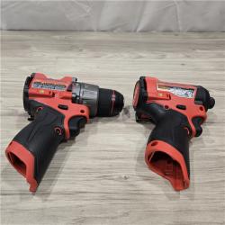 AS-IS Milwaukee 3497-22 12V Brushless Hammer Drill and Impact Driver Combo Kit