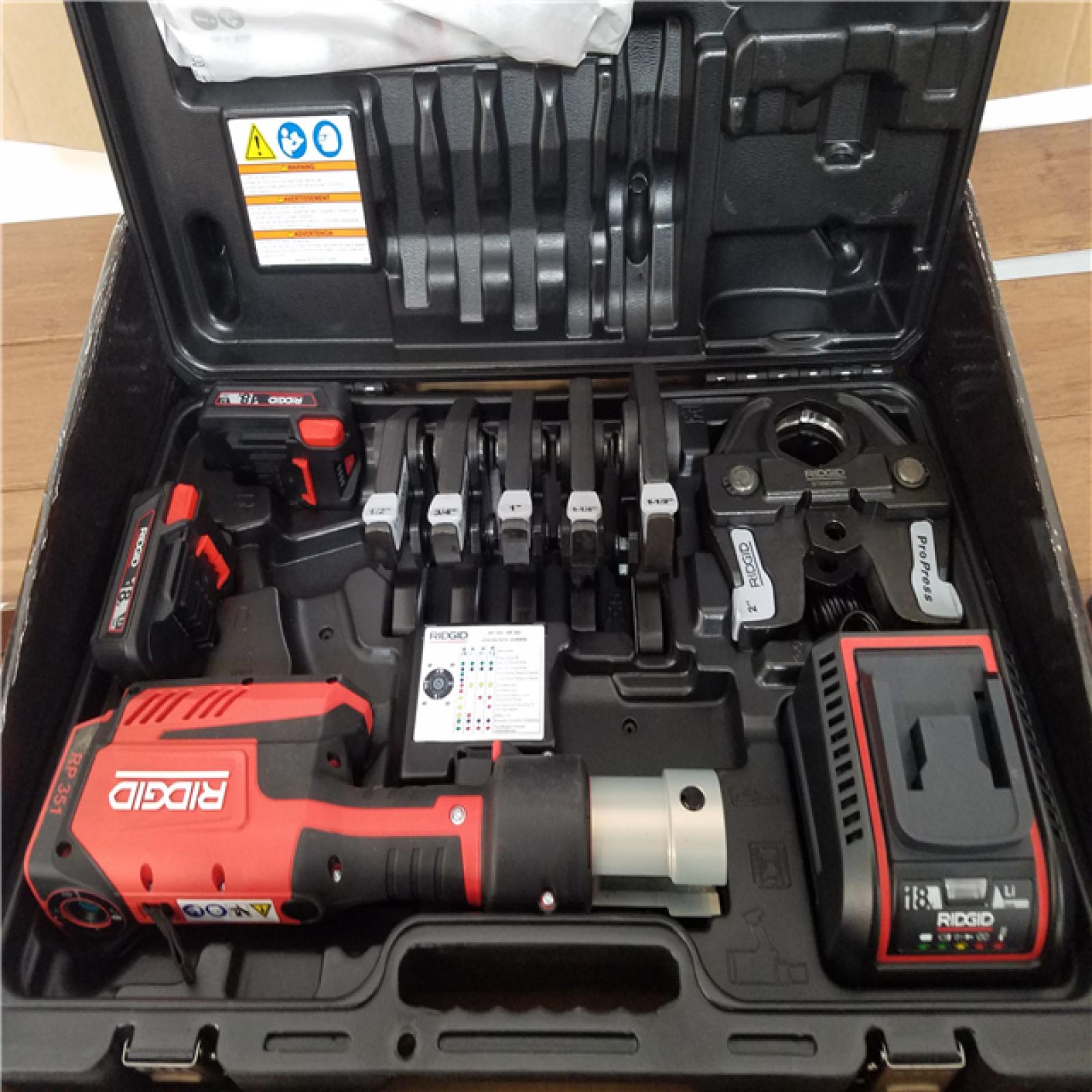 California NEW Ridgid RP351 Stardard Press Tool  Includes (2) Batteries & Hard Case