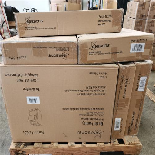 Phoenix Location NEW Bath Vanity 12Wx21Dx34.5H Oak Caramel 3 Drawer Vanity Base Pallet (12 Boxes)