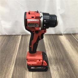 AS-IS Milwaukee 18V Lithium-Ion Brushless Cordless 1/2 in. Compact Drill/Driver Kit