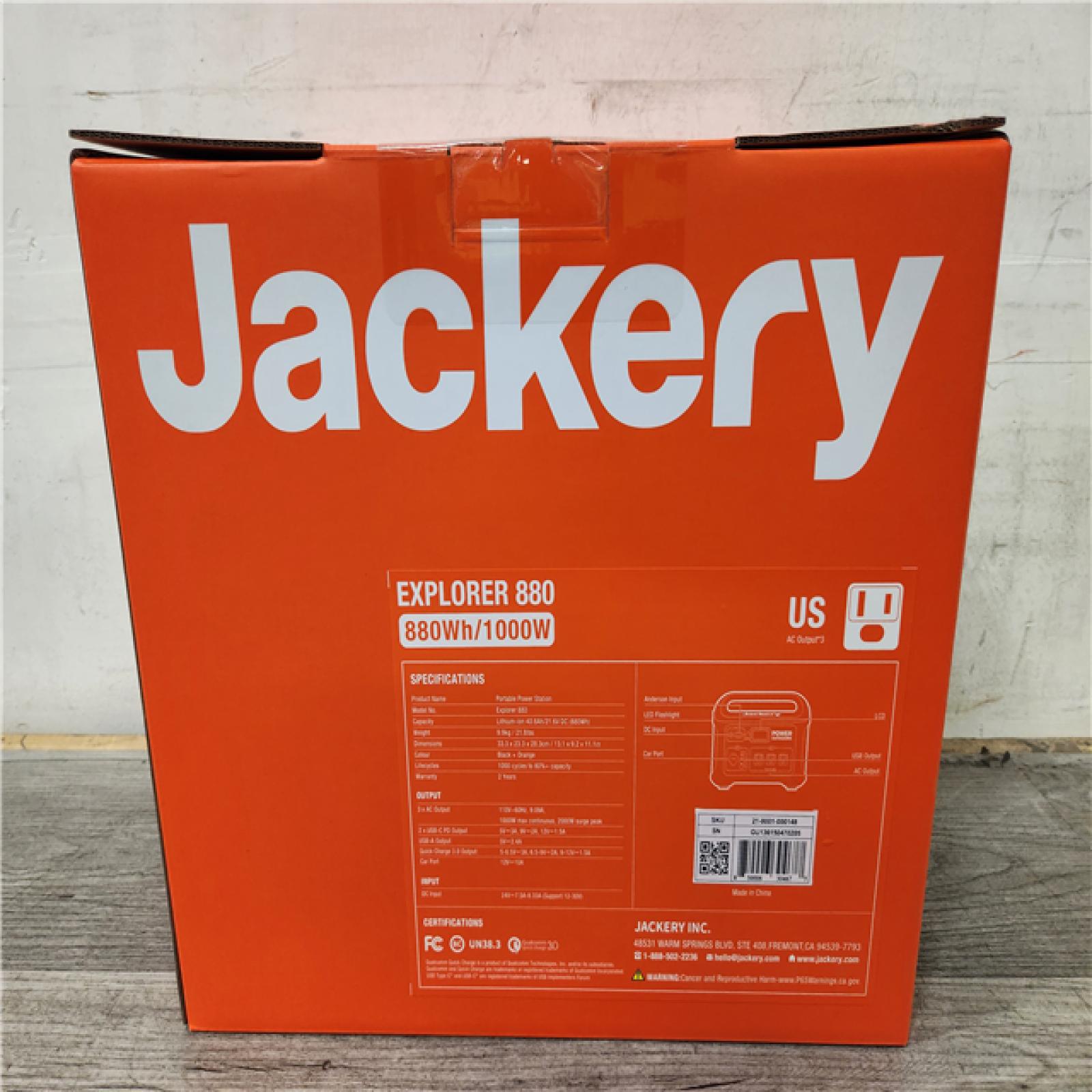 Phoenix Location NEW Jackery Explorer 880, 880Wh/1000W Model No: Explorer 880