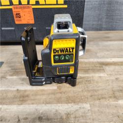 HOUSTON LOCATION - AS-IS DEWALT 12V MAX Lithium-Ion 100 Ft. Green Self-Leveling 3-Beam 360 Degree Laser Level with 2.0Ah Battery, Charger and Case