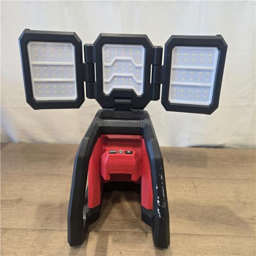 AS-IS Milwaukee 18V Cordless 4500 Lumens ROVER Dual Power Triple-Panel Flood & Area Light (Tool-Only)