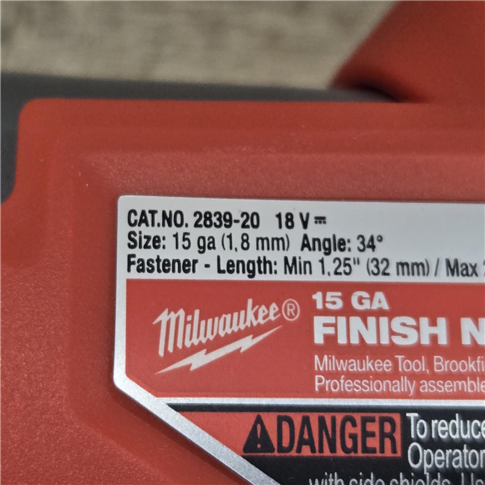 AS-IS Milwaukee FUEL 18V Cordless Gen II 15-Gauge Angled Finish Nailer (Tool-Only)