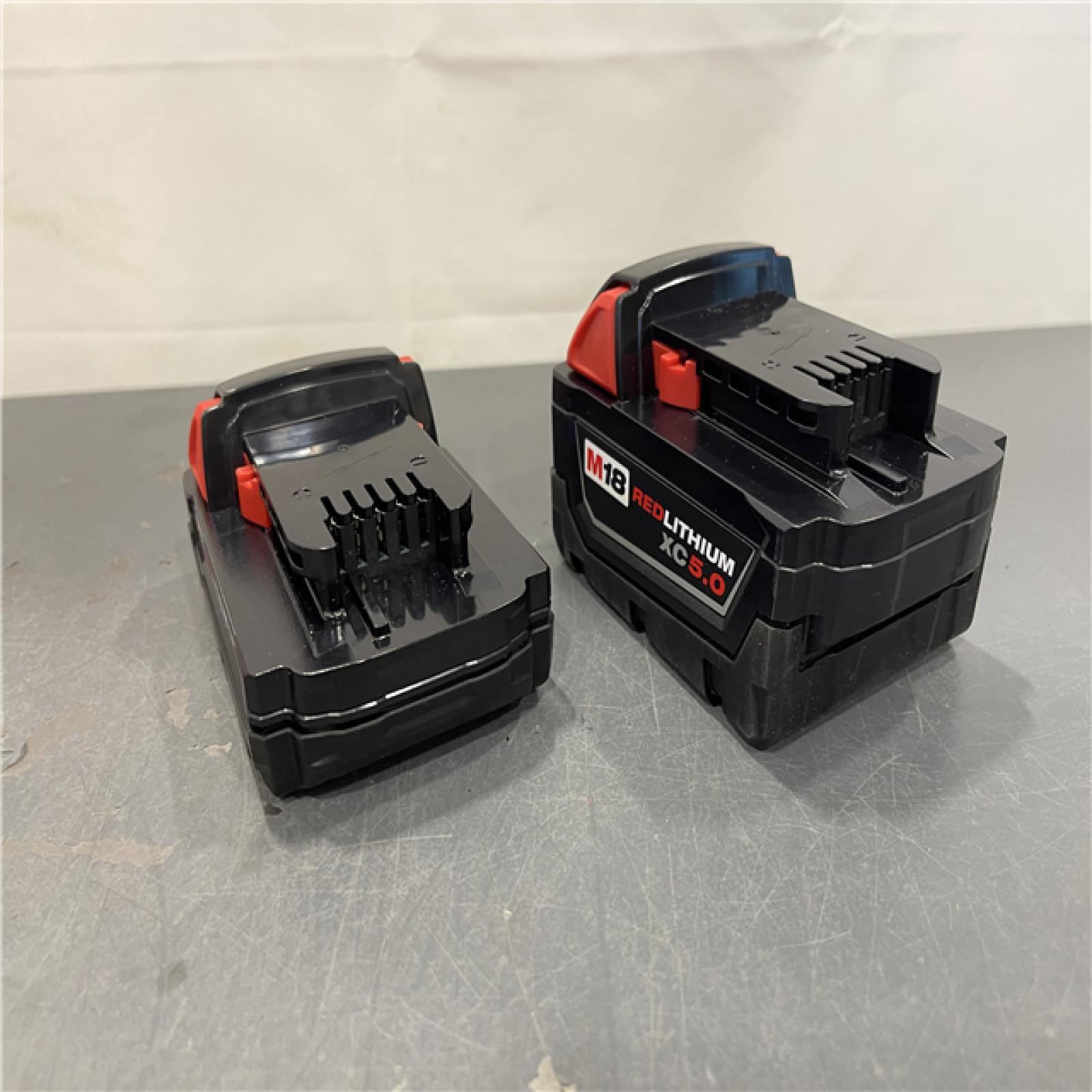 AS-IS - Milwaukee M18 18-Volt Lithium-Ion Starter Kit with One 5.0 Ah and One 2.0 Ah Battery and Charger
