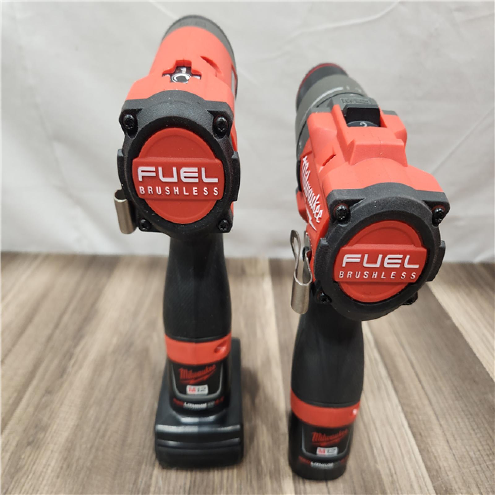 AS-IS- Milwaukee 12V Brushless Hammer Drill and Impact Driver Combo Kit