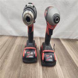 AS-IS- Milwaukee 18V Cordless Brushed 2-Tool Drill/Driver and Impact Driver Kit
