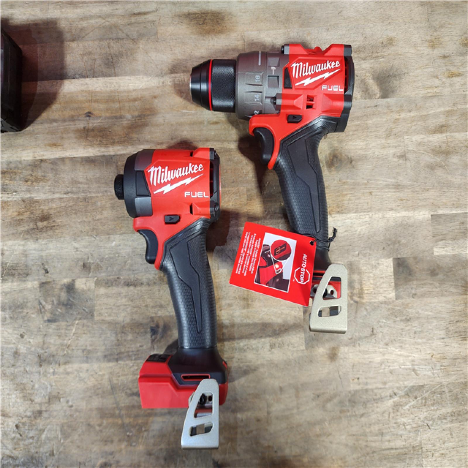 HOUSTON LOCATION - AS-IS (APPEARS LIKE NEW) MILWAUKEE FUEL 18V Lithium-Ion Brushless Cordless Hammer Drill and Impact Driver Combo Kit (2-Tool) with 2 Batteries