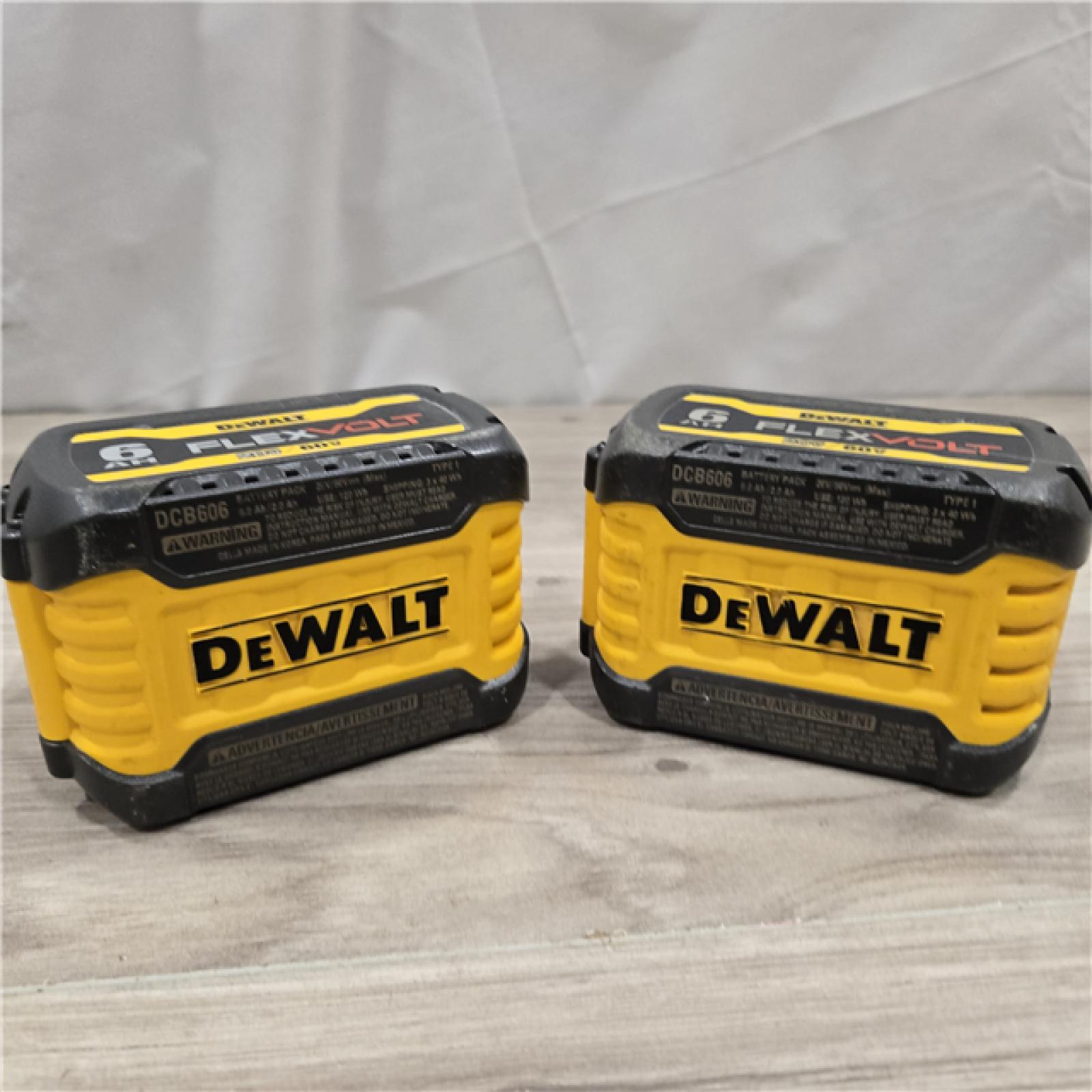 AS-IS DEWALT FLEXVOLT 20-Volt/60-Volt MAX Lithium-Ion 6.0Ah Battery Pack (2-Pack)