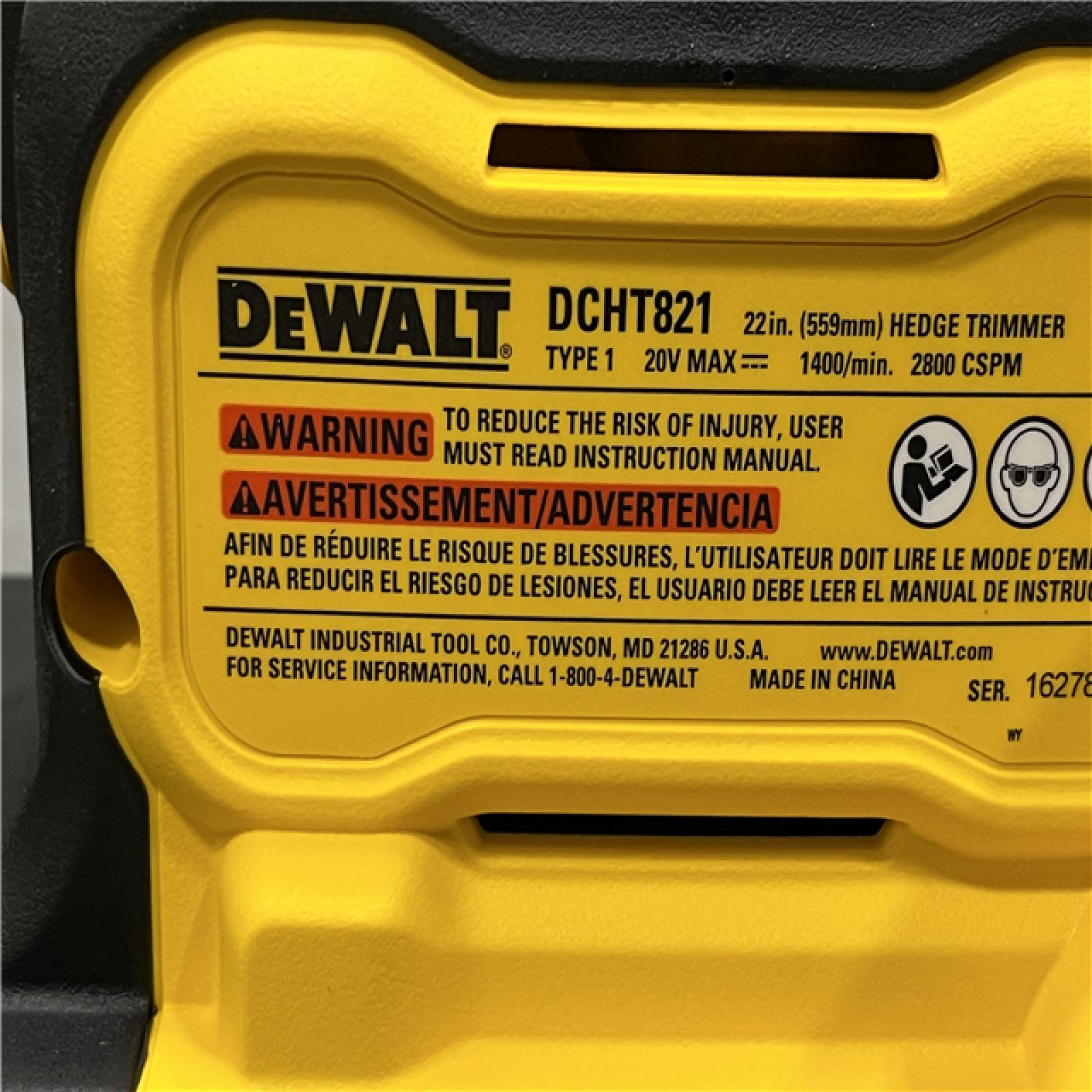 AS-IS DEWALT 20V MAX 22 in. Cordless Battery Powered Hedge Trimmer (Tool Only)