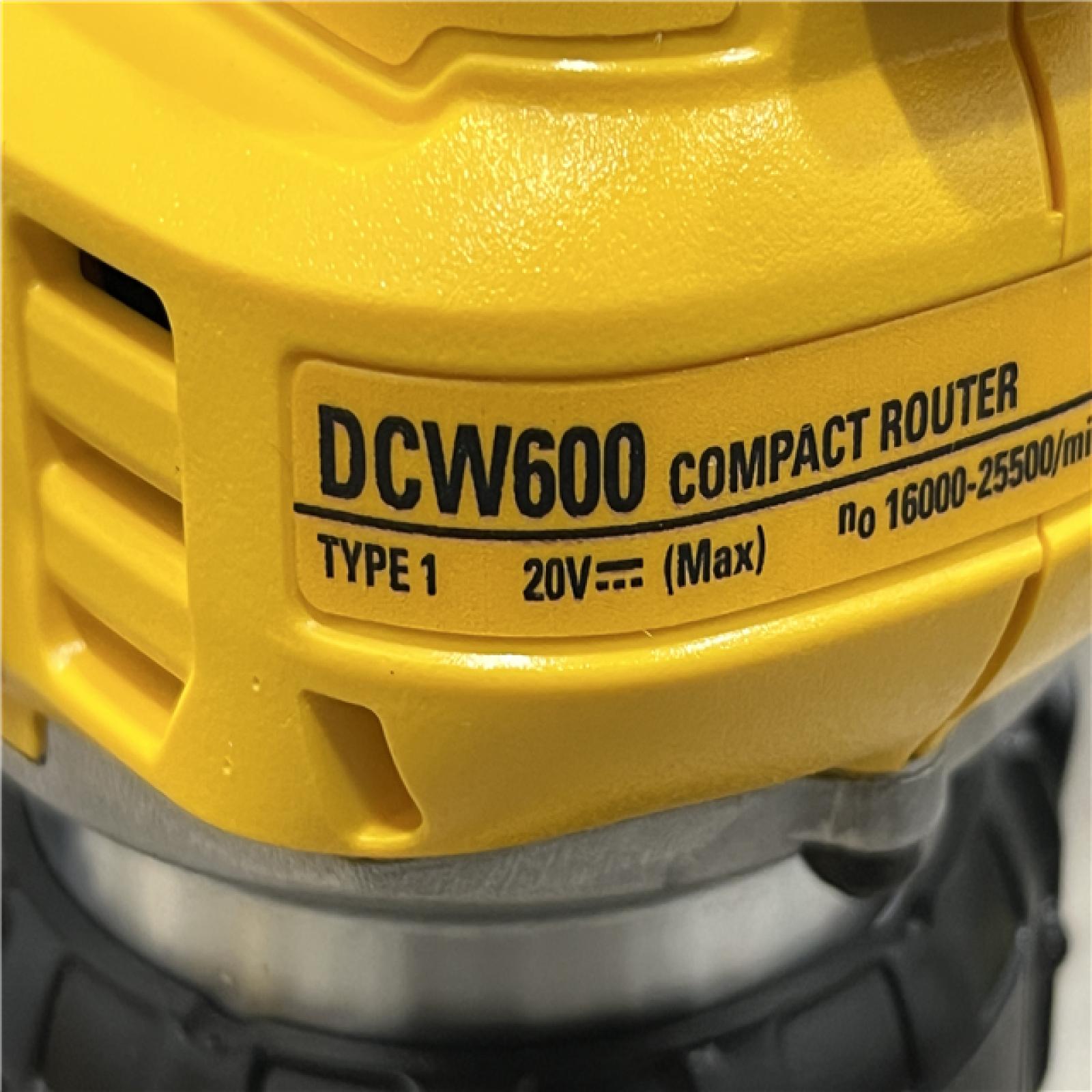 AS-IS DEWALT 20V MAX XR Cordless Brushless Fixed Base Compact Router (Tool Only)