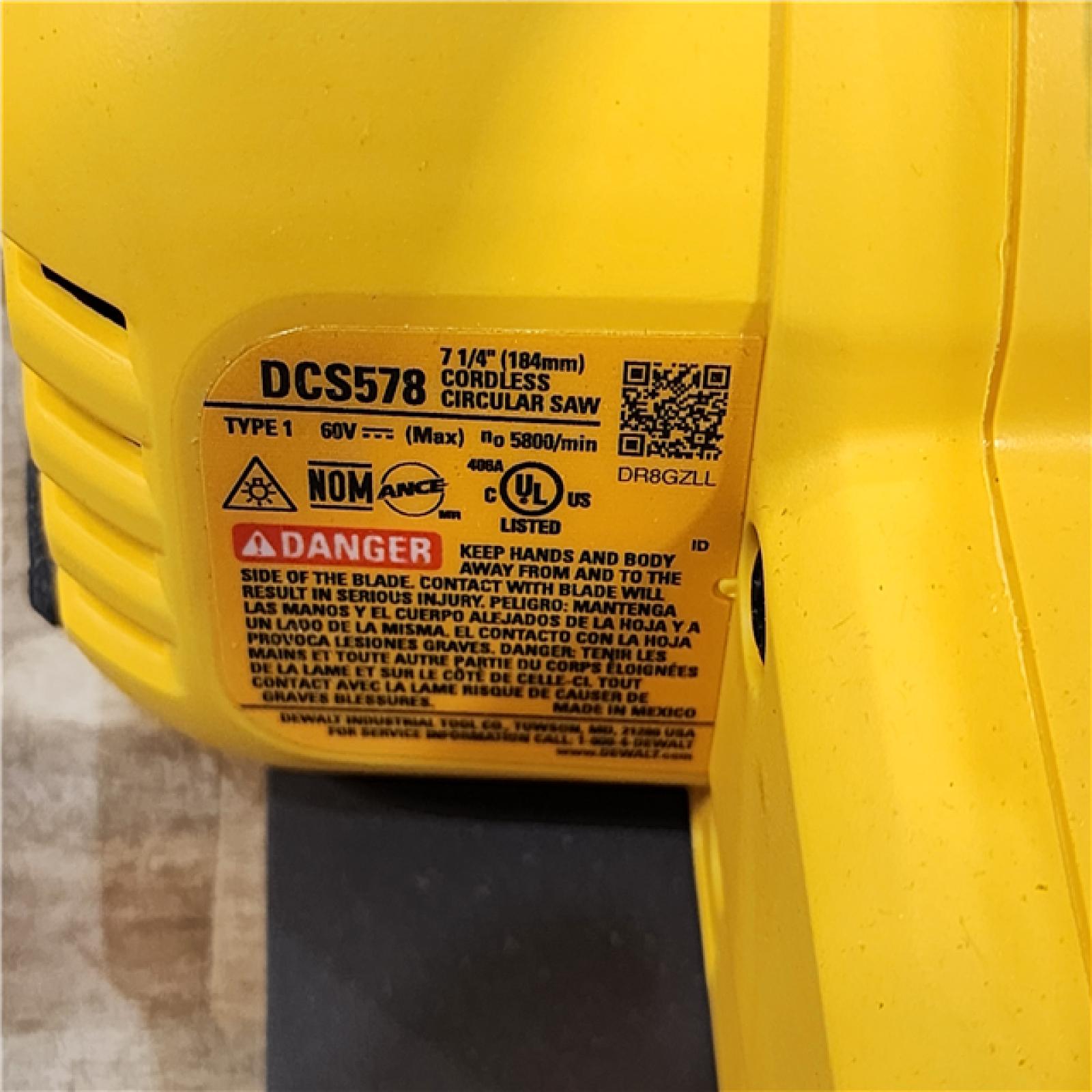 HOUSTON LOCATION - AS-IS DEWALT FLEXVOLT 60V MAX Cordless Brushless 7-1/4 in. Circular Saw with Brake (Tool Only)